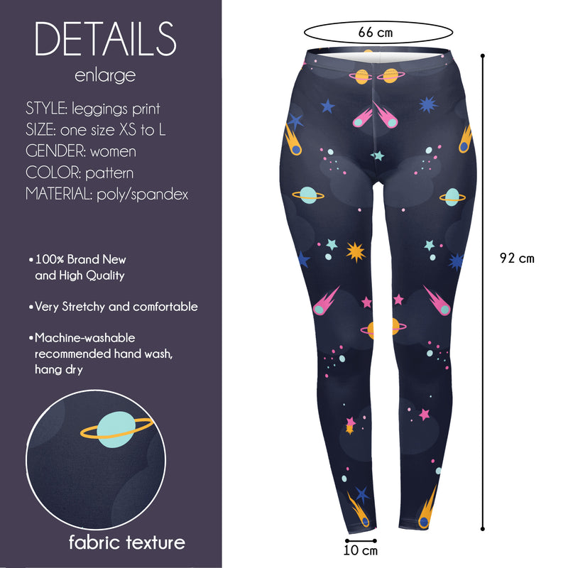 Regular Leggings (8-12 UK Size) - Bright Night