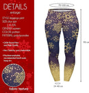 Curve Leggings (14-18 UK Size) - Golden Snowflake