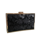 The Black Floral Clutch