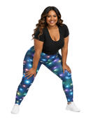 Curve Leggings (14-18 UK Size) - Christmas Light - Kukubird-UK