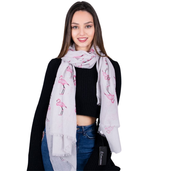 Scarf - Flamingo Grey