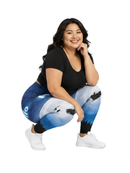Curve Leggings (14-18 UK Size) - Over The Moon - Kukubird-UK