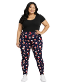 Curve Leggings (14-18 UK Size) - Stocking Filler Dark Navy - Kukubird-UK