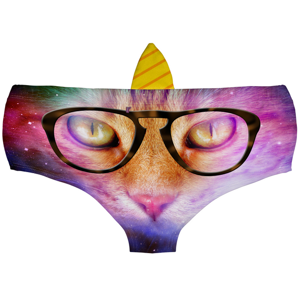 Horn Pantie - Galaxy Nerdy Caticorn (6-10 UK Size) - Kukubird-UK