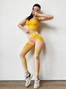 kukubird Fitness Legging - Tie Dye Yellow - XL