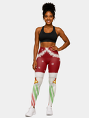 Regular Leggings (8-14 UK Size) - Wreath & Bells - Kukubird-UK