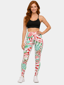 Regular Leggings (8-14 UK Size) - Crazy Candy Canes - Kukubird-UK