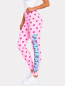 Regular Leggings (8-12 UK Size) - Flamezing Hearts - Kukubird-UK
