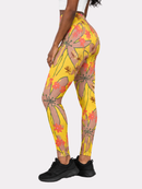 Regular Leggings (8-12 UK Size) - Florals Large Flowers - Kukubird-UK