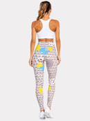 Regular Leggings (8-12 UK Size) - Stacked Cherry Kiss - Kukubird-UK
