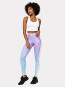 Regular Leggings (8-12 UK Size) - Luminous Leaves Active - Kukubird-UK