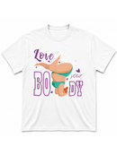 T-shirt - Love Your Body White - Kukubird-UK