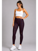 Regular Leggings (8-12 UK Size) - Magenta Dogtooth - Kukubird-UK