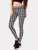 Regular Leggings (8-12 UK Size) - Cheerful Check Owl - Kukubird-UK