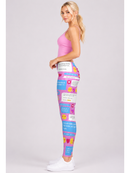 Regular Leggings (8-12 UK Size) - Flirty Messenger - Kukubird-UK