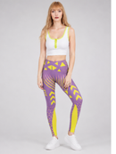 Regular Leggings (8-12 UK Size) - Pink Neon Sport - Kukubird-UK