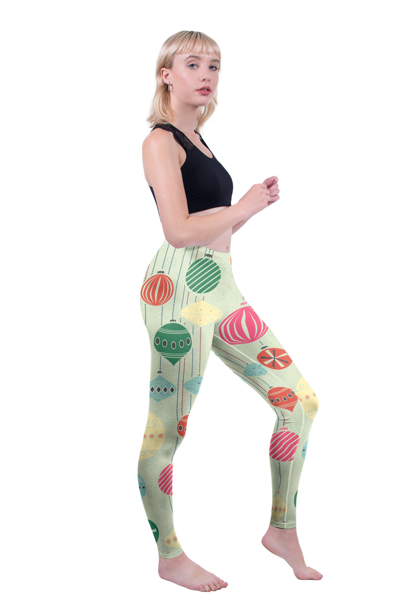 Regular Leggings (8-14 UK Size) - Winter Baubles