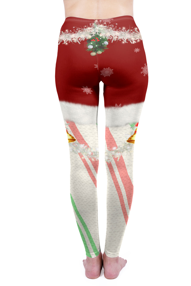 Regular Leggings (8-14 UK Size) - Wreath & Bells