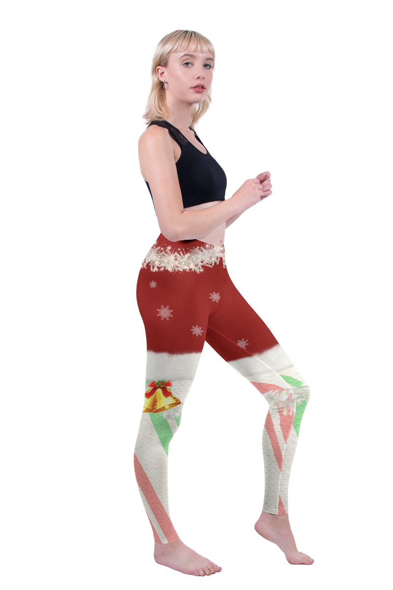 Regular Leggings (8-14 UK Size) - Wreath & Bells