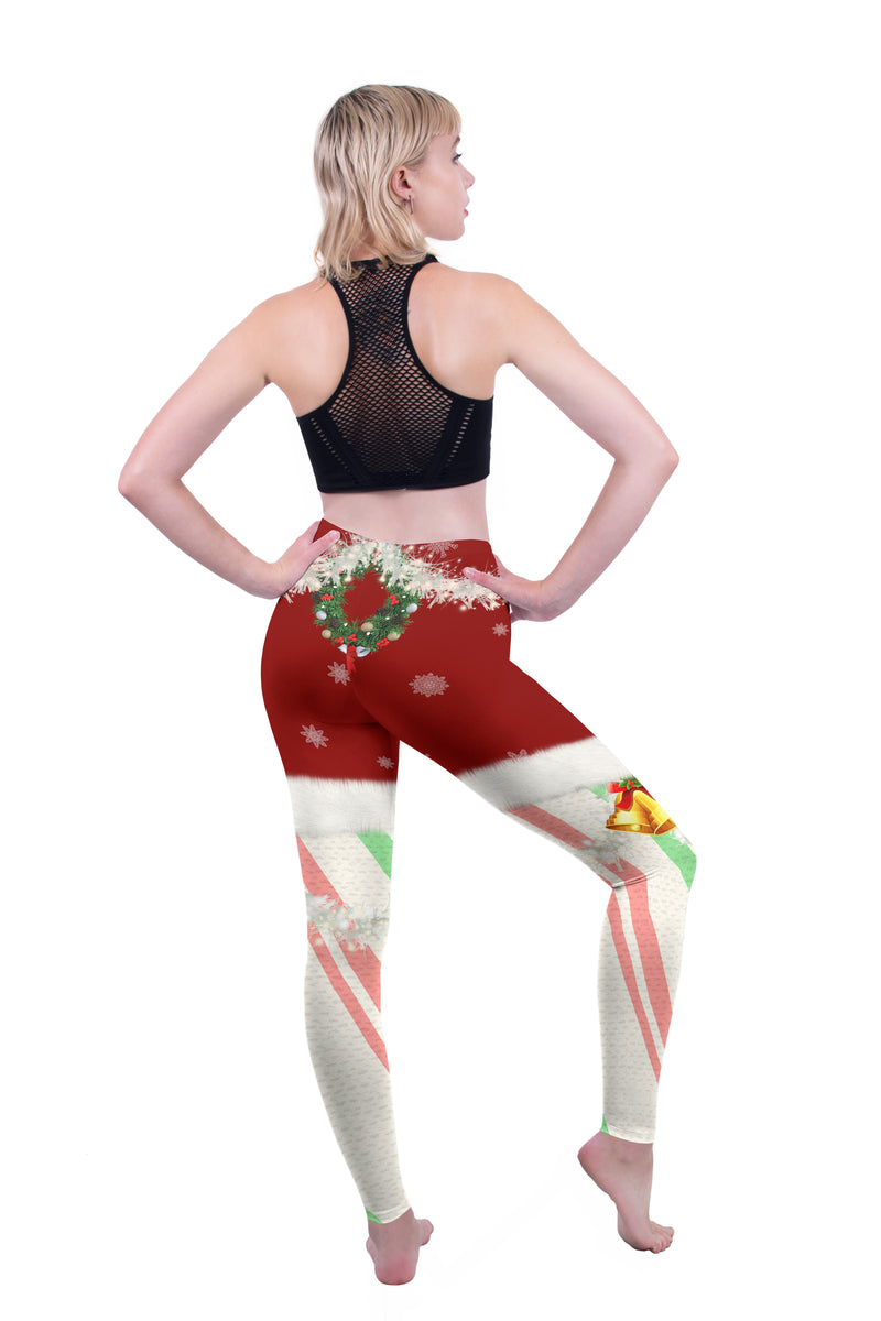 Regular Leggings (8-14 UK Size) - Wreath & Bells