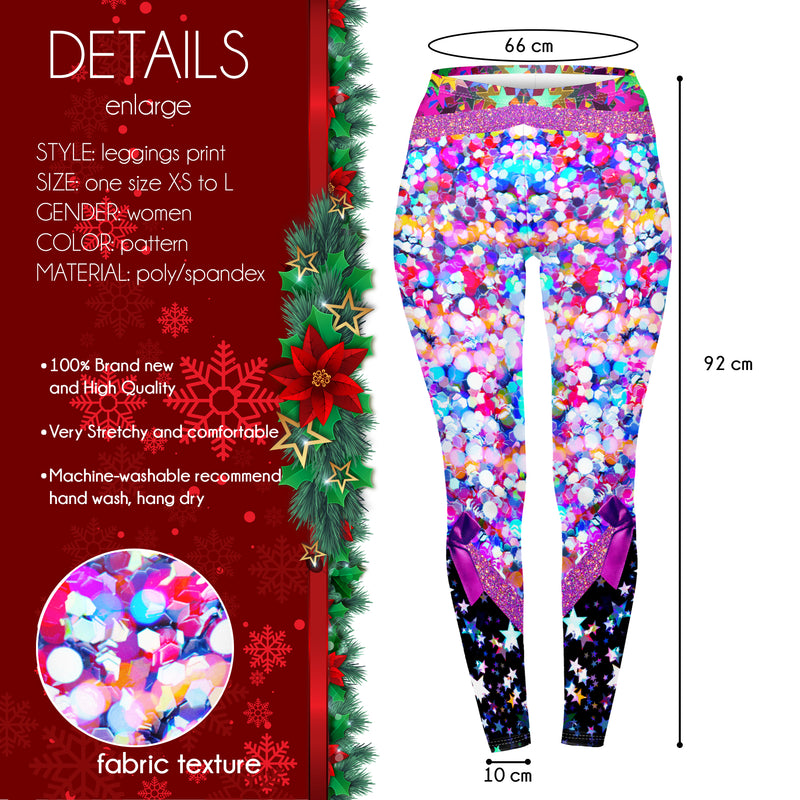 Regular Leggings (8-14 UK Size) - Glitter