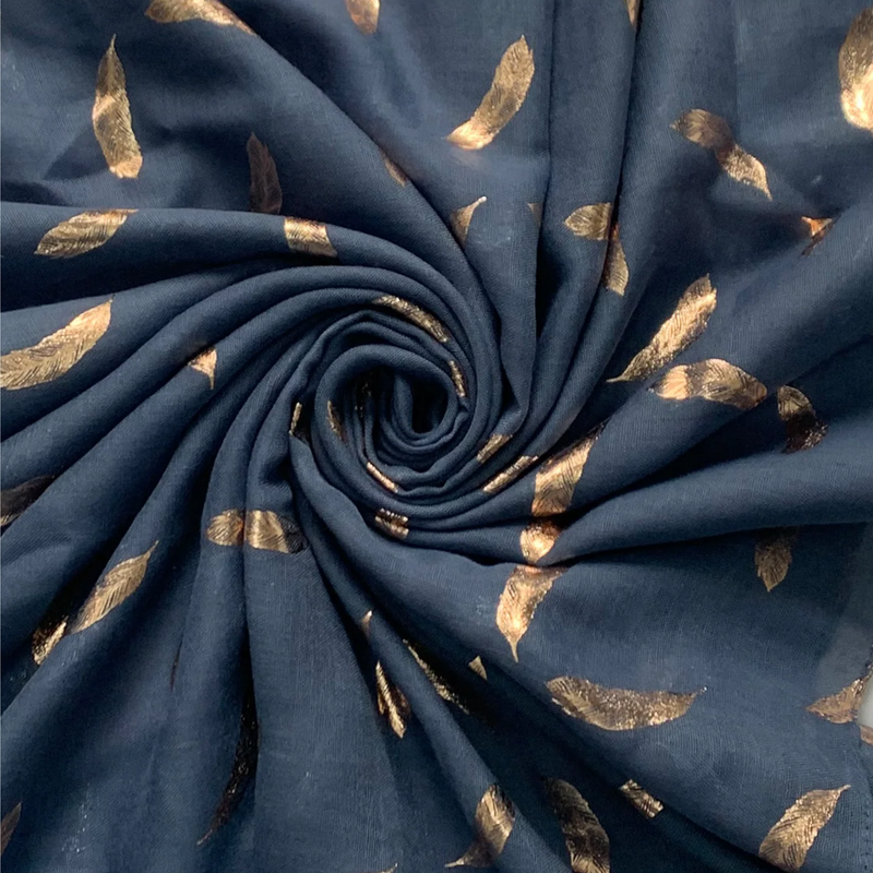 Feather's Rose Gold Foiled Scarf