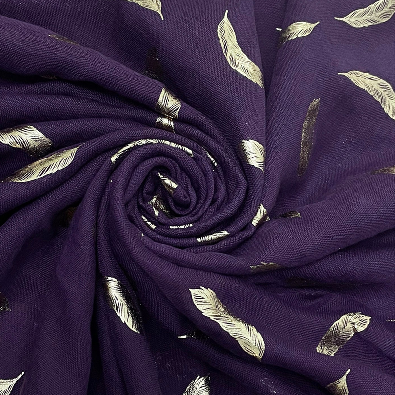 Feather's Rose Gold Foiled Scarf