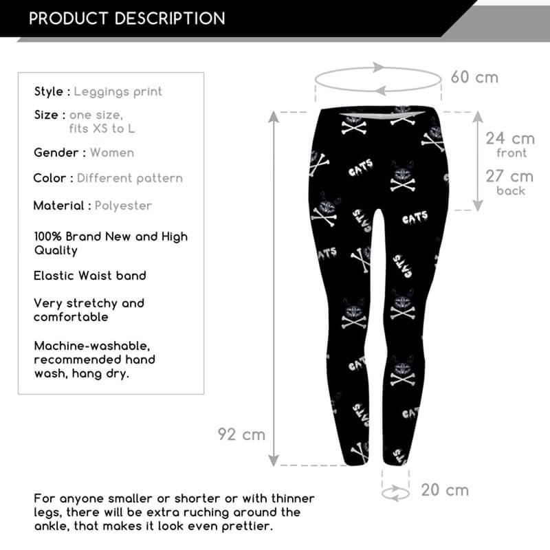 Regular Leggings (8-12 UK Size) - Cat's Poison - Kukubird-UK