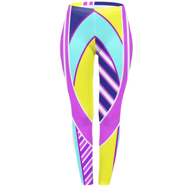 Regular Leggings (8-12 UK Size) - Fluorescent Sport - Kukubird_UK