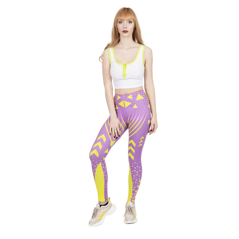 Regular Leggings (8-12 UK Size) - Pink Neon Sport - Kukubird_UK