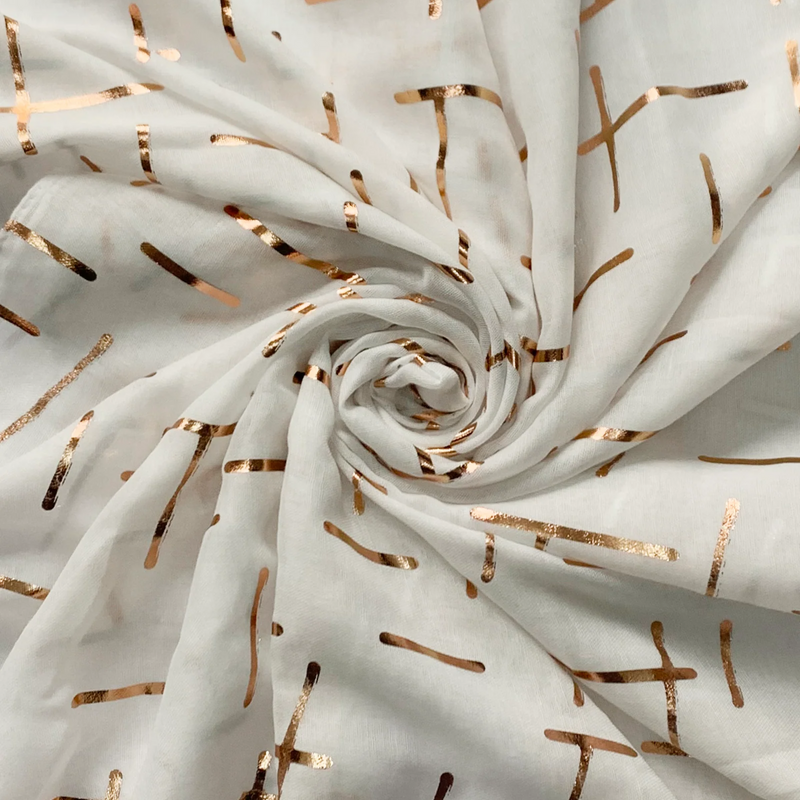 Dash Rose Gold Foiled Scarf