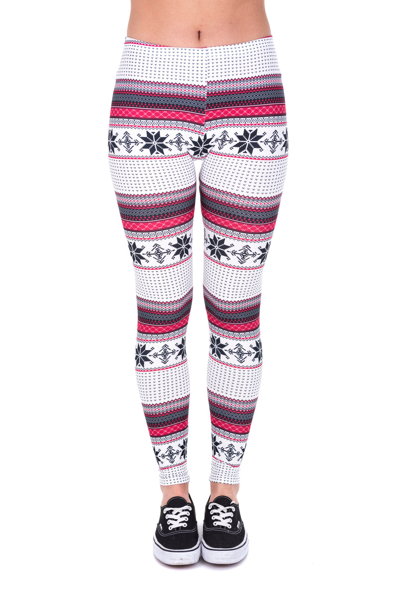 Regular Leggings (8-14 UK Size) - Winter Snow