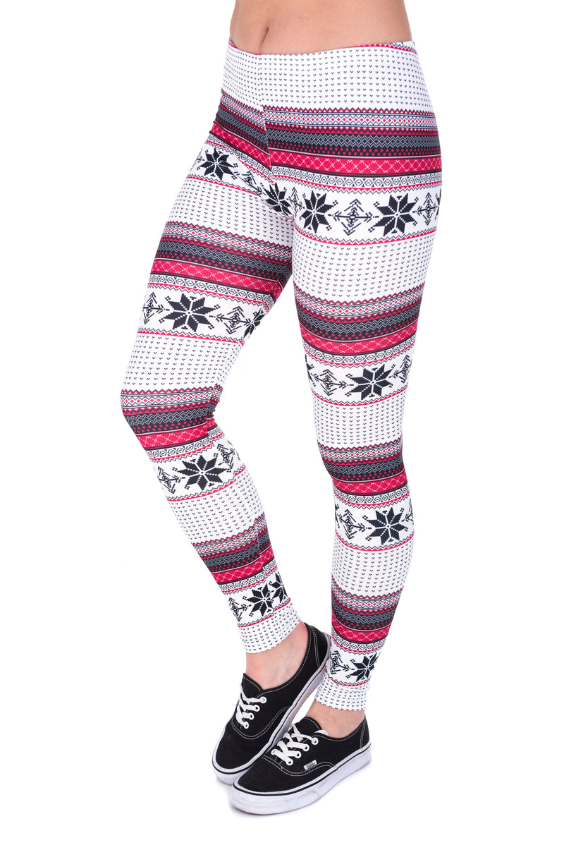 Regular Leggings (8-14 UK Size) - Winter Snow