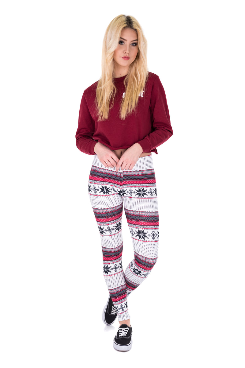 Regular Leggings (8-14 UK Size) - Winter Snow