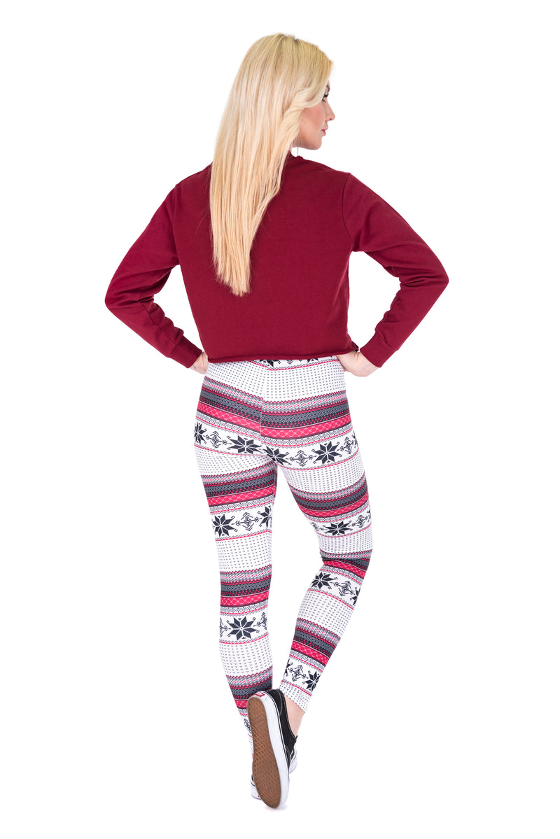 Regular Leggings (8-14 UK Size) - Winter Snow