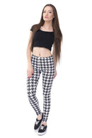 Regular Leggings (8-12 UK Size) - Cheerful Check Owl