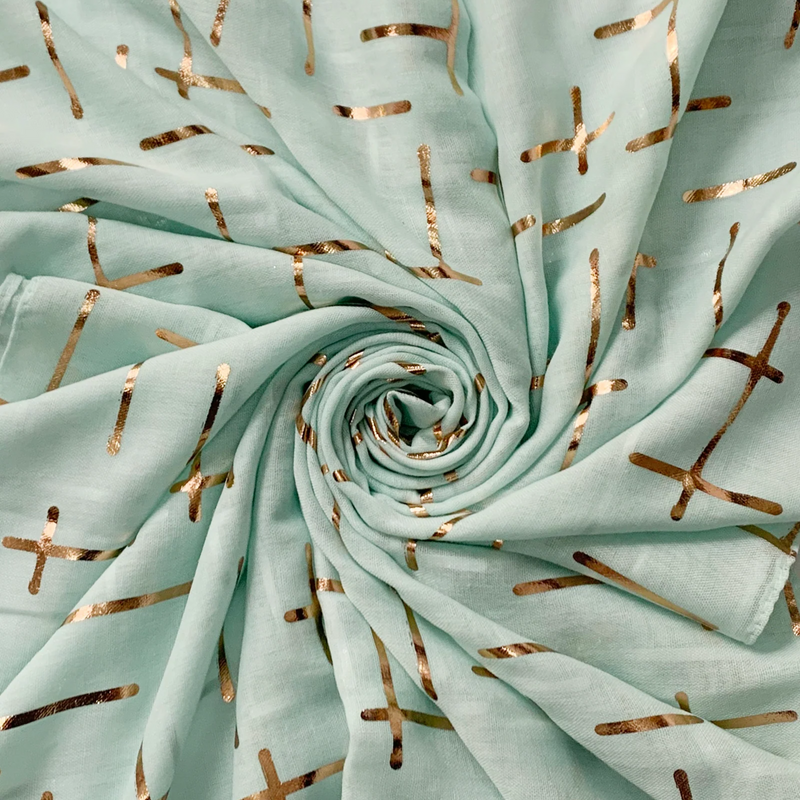 Dash Rose Gold Foiled Scarf