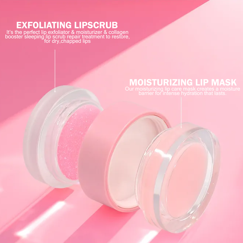 Overnight Lip Mask & Lip Scrub-Strawberry