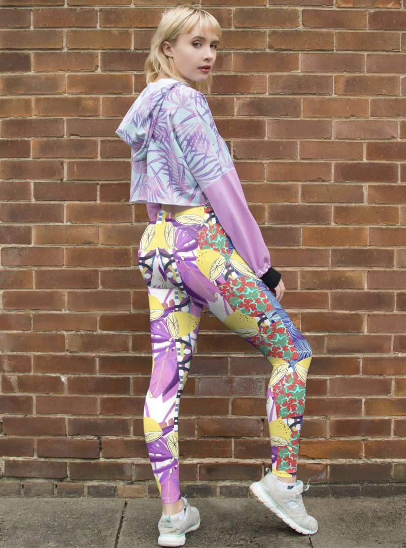 Regular Leggings (8-12 UK Size) - Lemon Fiesta - Kukubird-UK