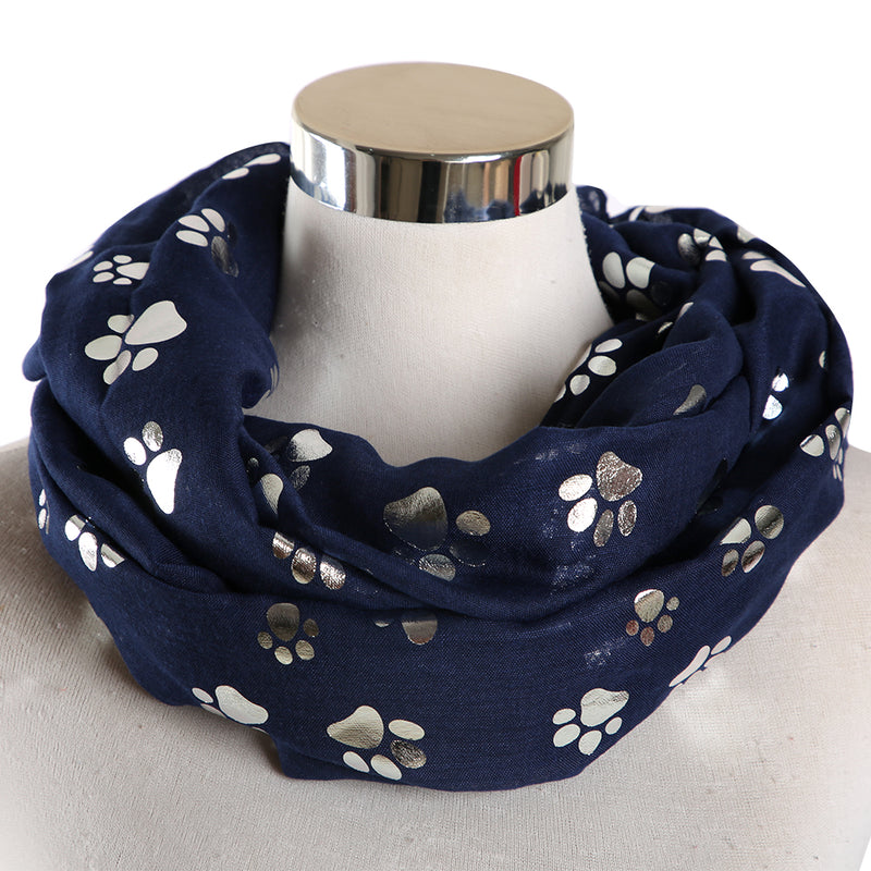 Paw's Silver Foiled Scarf