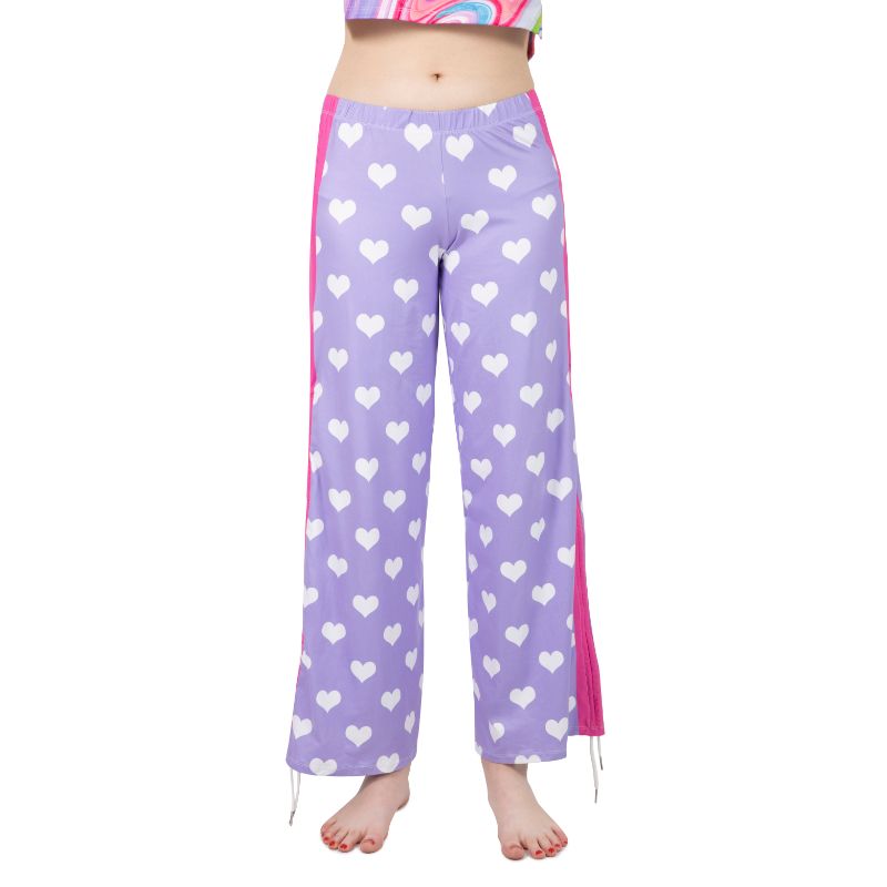 Loungewear Lavender/Fuchsia&White Hearts (UK Size 8-14) - Kukubird-UK