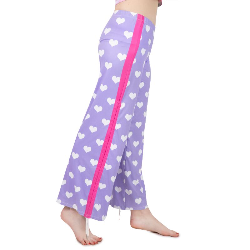 Loungewear Lavender/Fuchsia&White Hearts (UK Size 8-14) - Kukubird-UK