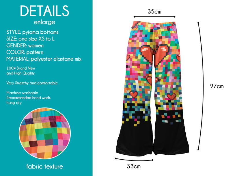 Loungewear Pixel Love (UK Size 8-14) - Kukubird-UK