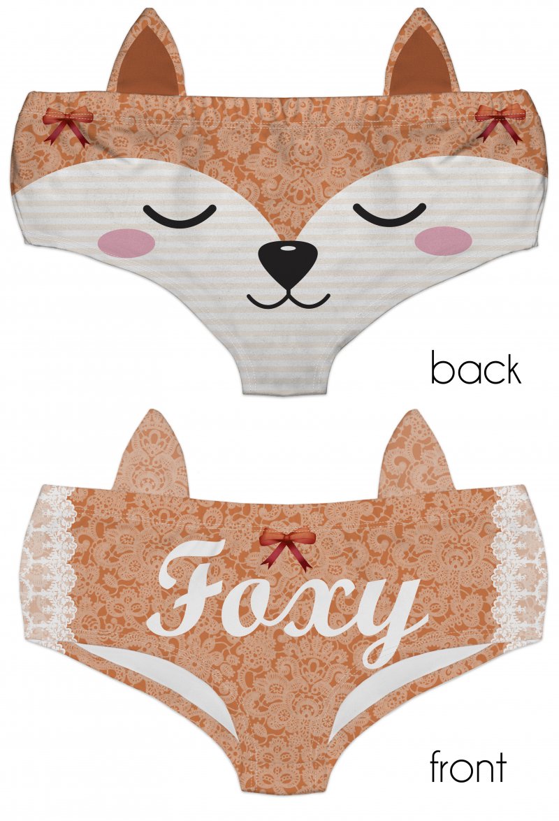 Ear Pantie - Foxy (6-10 UK Size) - Kukubird_UK