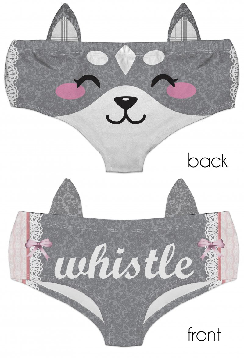 Ear Pantie - Wolf Whistle (6-10 UK Size) - Kukubird_UK