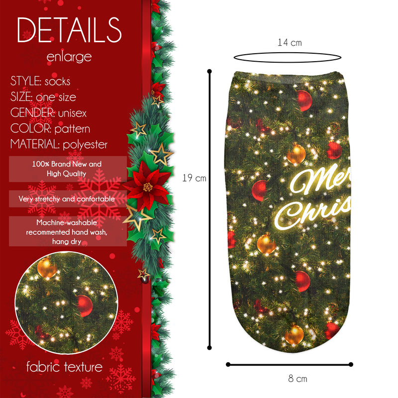 Ankle Socks - Christmas Tree