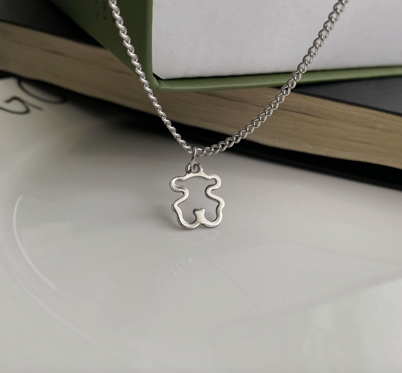 Necklace - Silver Teddy Bear