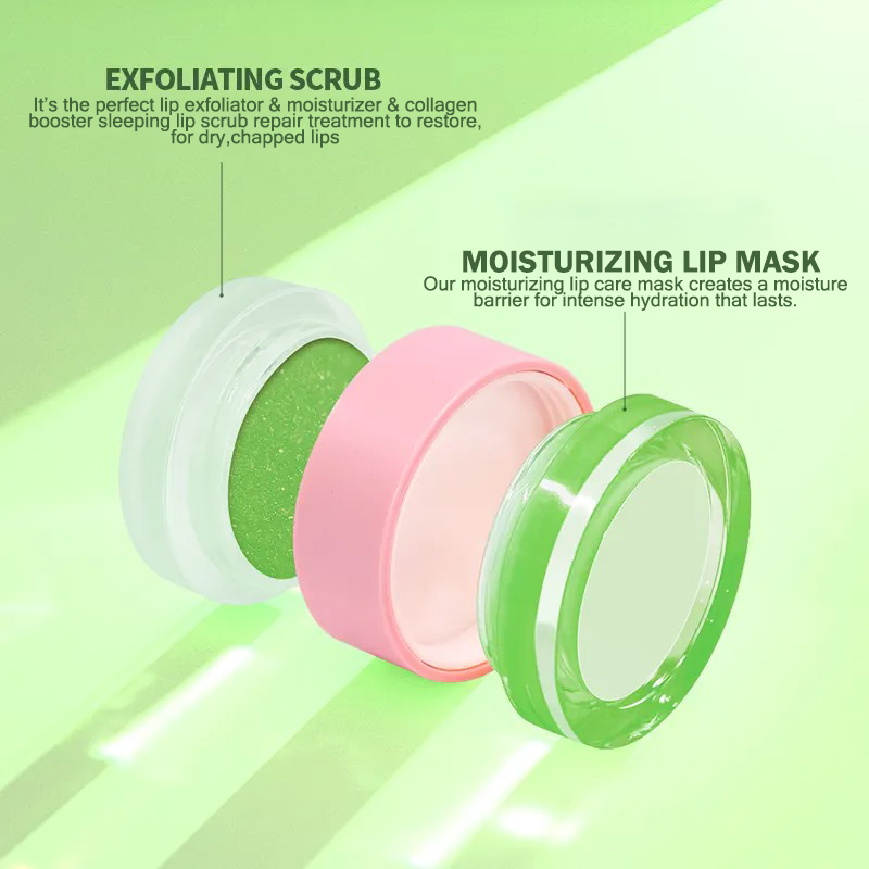 Overnight Lip Mask & Lip Scrub-Kiwi