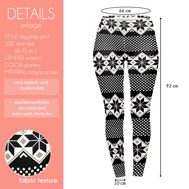 Regular Leggings (8-14 UK Size) - Winter Dot