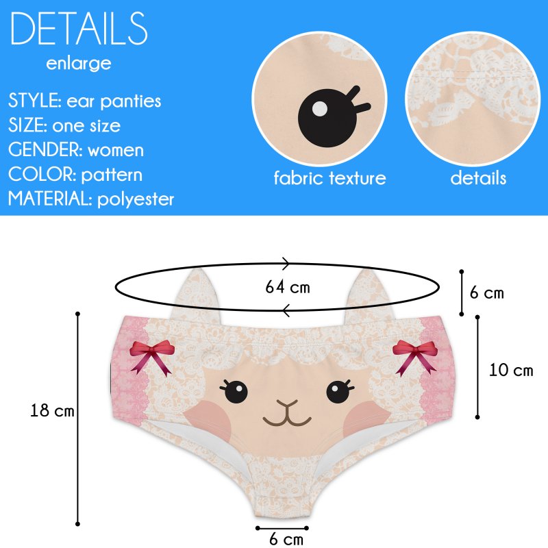 Ear Pantie - Little Lamb (6-10 UK Size) - Kukubird_UK